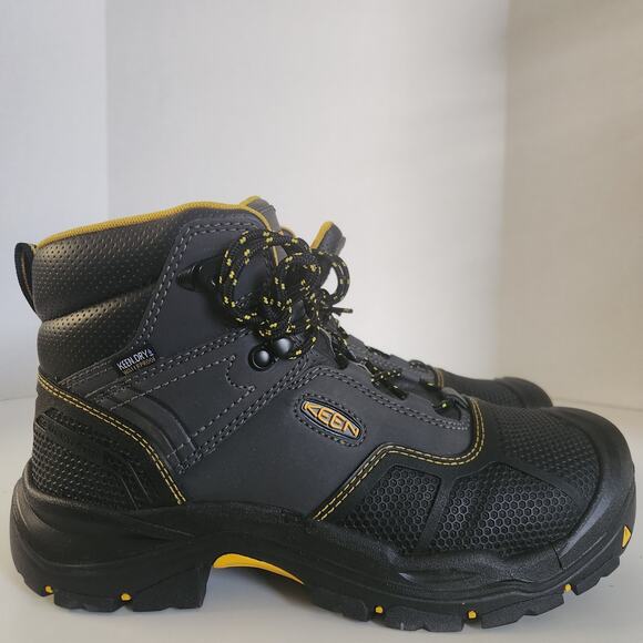 KEEN Utility mens Logandale Mid Steel Toe Waterproof Work Shoe, Black, 10 US - Picture 2 of 10